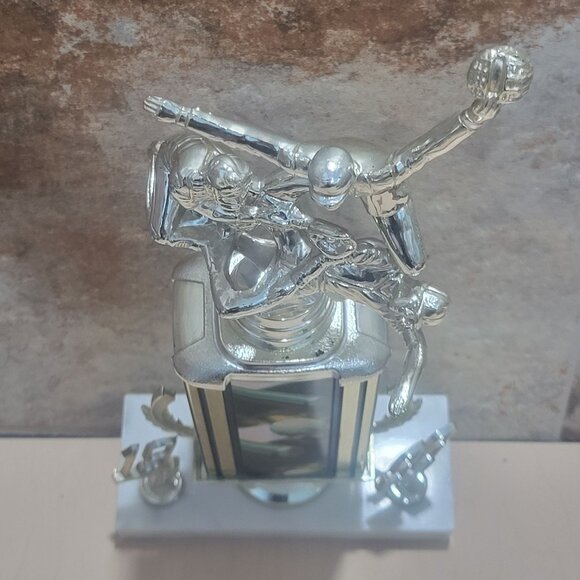 Vintage Mega Baseball Action Play Trophy 1998 Sports Award Marble Base - Picture 2 of 10